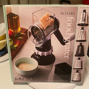 Miu Black Rotary Food Grater - Black & Stainless